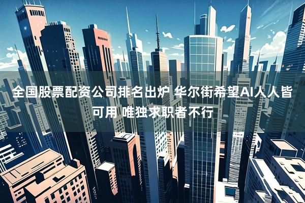 全国股票配资公司排名出炉 华尔街希望AI人人皆可用 唯独求职者不行